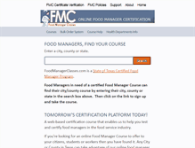 Tablet Screenshot of foodmanagerclasses.com